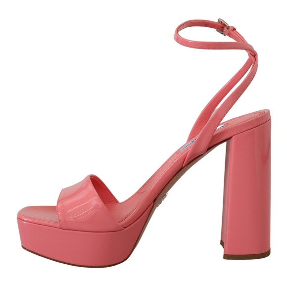 Prada Pink Patent Sandals Ankle Strap Heels Sandal/EU37/US6.5/Pink - Picture 5 of 6